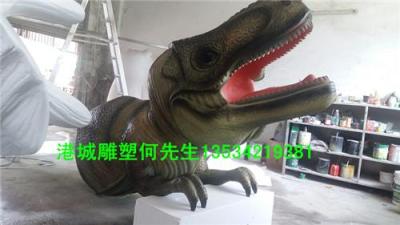 上海上海美陈装饰玻璃钢恐龙头雕塑