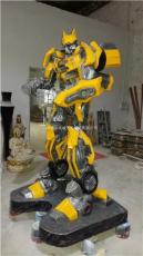 广东佛山园林装饰机器人玻璃钢大黄蜂雕塑