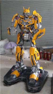 广东佛山园林装饰机器人玻璃钢大黄蜂雕塑