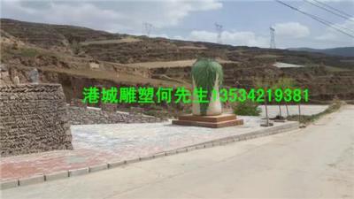 广西桂林农业主题2.8米玻璃钢大白菜雕塑