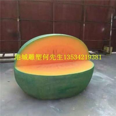 浙江宁波玻璃钢水果休闲椅猕猴桃雕塑