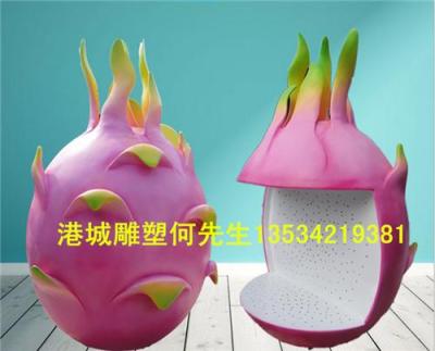 广东湛江吴川市农产品玻璃钢火龙果雕塑