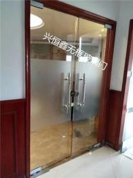 深圳市福田玻璃门办公室玻璃门玫瑰金玻璃门