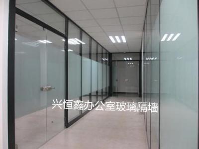 深圳市福田玻璃门办公室玻璃门玫瑰金玻璃门