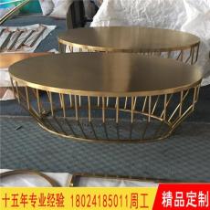 订做不锈钢镀黄铜桌子 现代款式镀铜展示桌