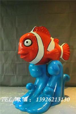海洋动物仿真雕塑艺术鱼模型彩绘树脂鱼雕塑