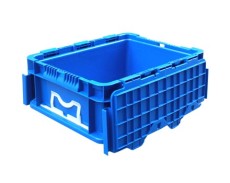 上海通用汽车专用塑料箱 带盖塑料箱子 蓝色