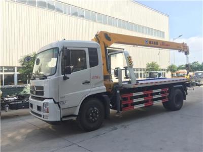 帶吊機的一拖二清障車拖車低價賣