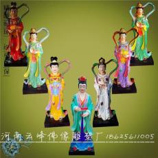 七仙女雕像 玉皇大帝 王母娘娘