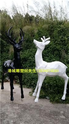 表面光滑玻璃钢抽象鹿雕塑