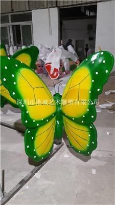 生态园美感和色彩玻璃钢蝴蝶雕塑