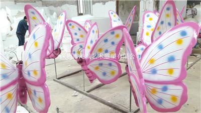 昆虫生活动态装饰玻璃钢蝴蝶雕塑