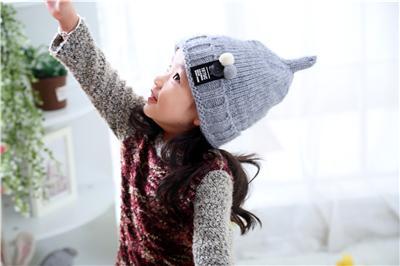 bbmy99 毛线帽韩版秋冬季儿童针织帽米奇标