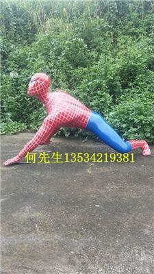 深圳定制大型机器人玻璃钢蜘蛛侠雕塑