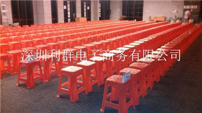 深圳红色塑料凳四方塑胶凳方凳圆凳出租赁