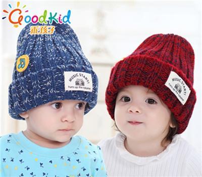 儿童帽子冬季男童针织帽 小孩棉帽子6.5