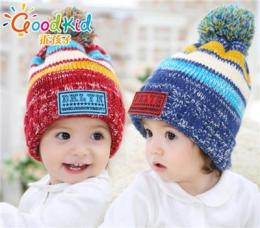 秋冬潮羊毛针织帽 批发儿童遮阳帽