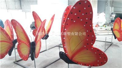 玻璃钢蝴蝶雕塑工艺精细