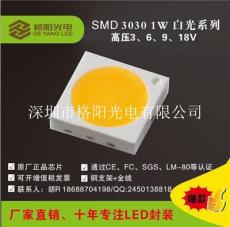 供应台湾格阳SMD3030双芯串联6V灯珠 3030