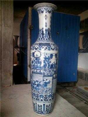 供应景德镇手绘青花大花瓶 1.8米陶瓷大花瓶