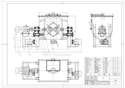 LD-1方犁刀式干混砂漿混合機全套cad圖紙