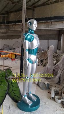 北京品牌公司展览玻璃钢机器人雕塑定制