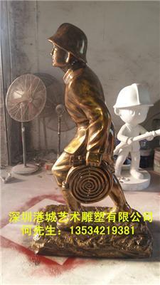 广州消防员人物雕塑