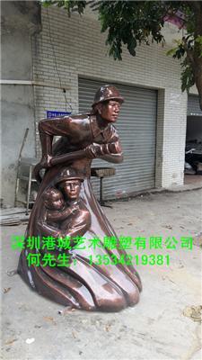 东莞长安玻璃钢消防员人物雕塑