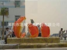 湖北水景装饰摆件玻璃钢鲤鱼雕塑