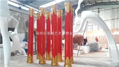 中国式造型玻璃钢罗马柱雕塑