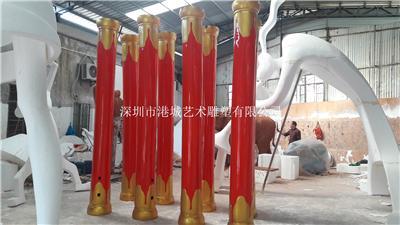 中国式造型玻璃钢罗马柱雕塑