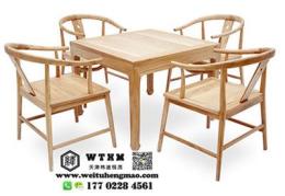 天津餐厅实木榆木餐桌餐椅 折叠伸缩饭桌