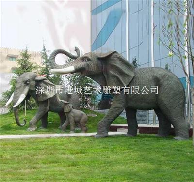 河池景区仿真大象雕塑