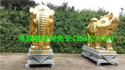 柳州公园仿真动物玻璃钢大象雕塑