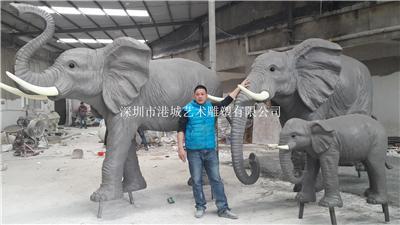 深圳销售惠州玻璃钢仿真大象雕塑