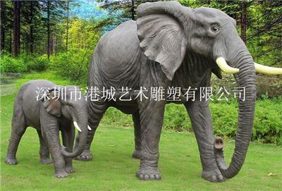 河池景区仿真大象雕塑