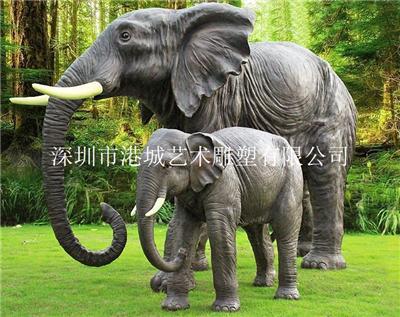 深圳轻质 高强度仿真大象雕塑