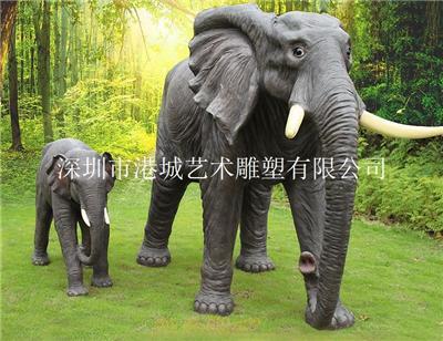 深圳轻质 高强度仿真大象雕塑