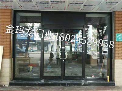 深圳肯德基店专用门-玻璃地弹门铝合金包框