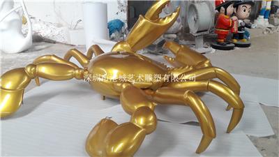 出口香港玻璃钢螃蟹雕塑