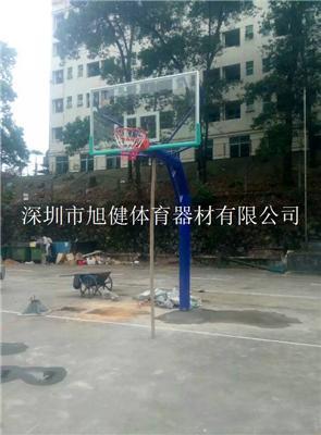 深圳固定式籃球架 埋地球架 防銹圓管籃球架