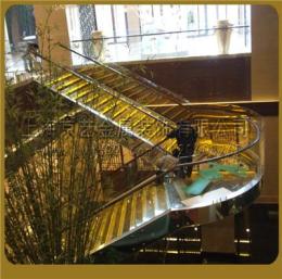 二十年实力厂家京艺工厂直销玻璃楼梯悬空无