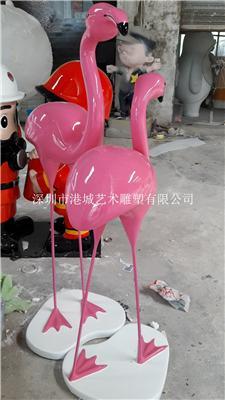 深圳出口仿真动物玻璃钢仙鹤雕塑