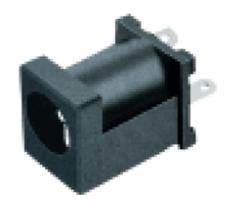 DC電源插座 DC-012D LCP黑膠 180立插 DIP