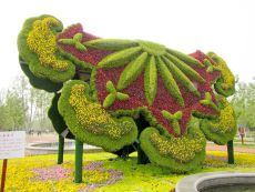 五色草雕塑 植物绿雕 立体花坛价格优惠