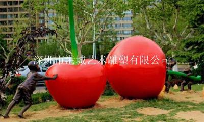 广场绿化仿真水果樱桃雕塑