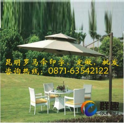 昆明休閑傘批發廠 昆明羅馬傘崗亭傘帶站臺