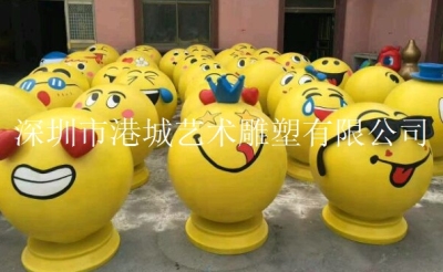 深圳商场玻璃钢圆球雕塑