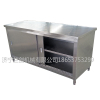 不锈钢工作台厨房专用桌子拉门工作台储物柜