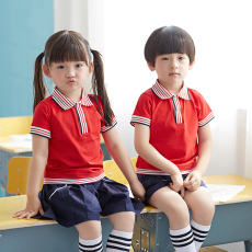 青岛市校服定做夏季短袖表演活动服国梦童装